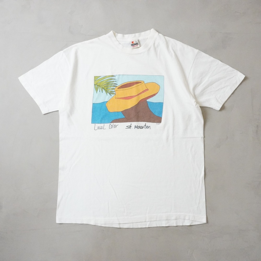 Vintage Saint Martin BVI St Marteen T-Shirt XL 90s White Tropical